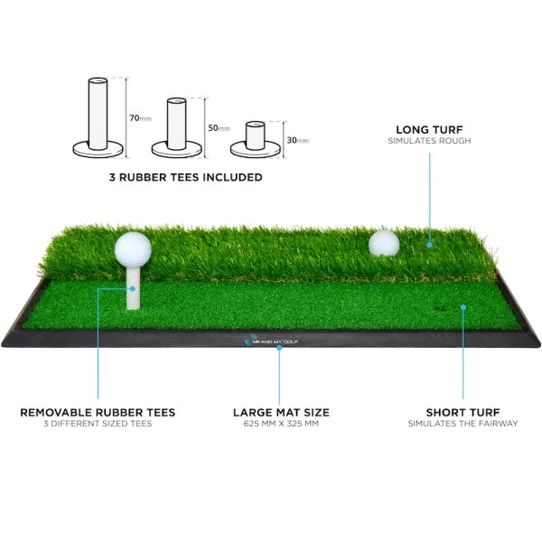 ME AND MY GOLF Dual Turf Tee Mat
