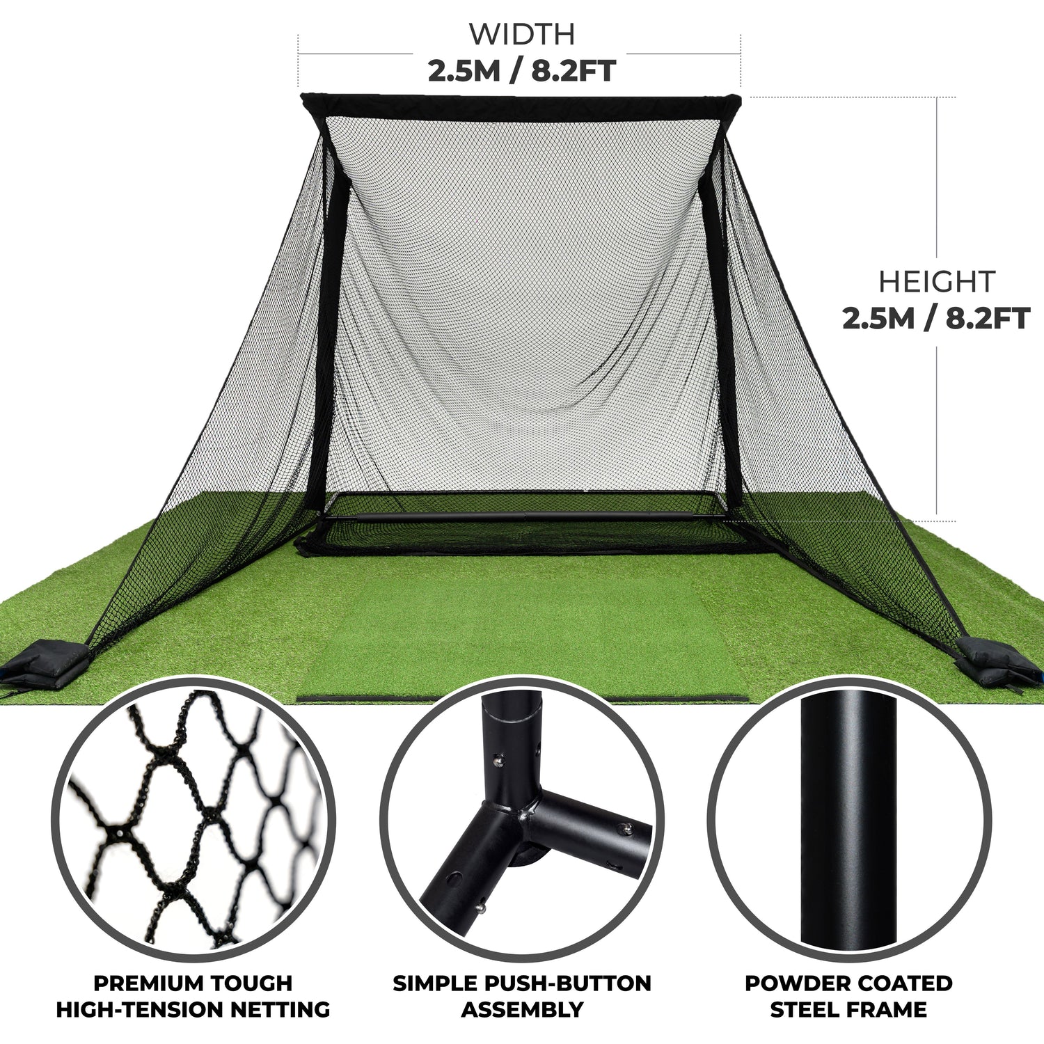 Filet de golf de luxe SIMSPACE pour la conduite à domicile