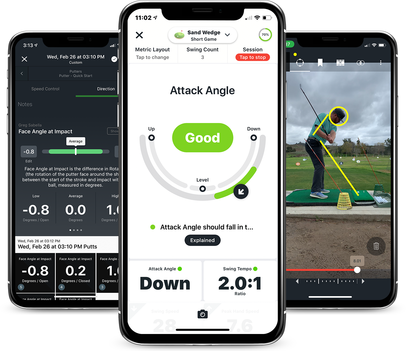 BLAST swing and shot analyzer