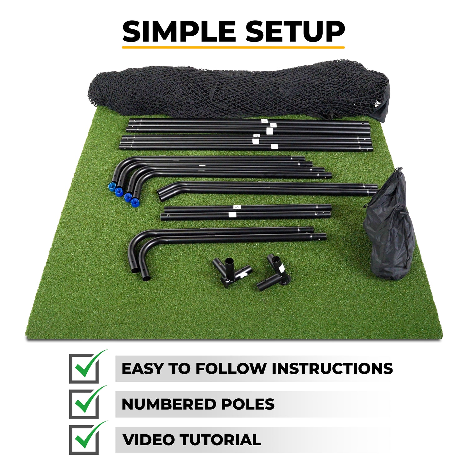 Filet de golf de luxe SIMSPACE pour la conduite à domicile
