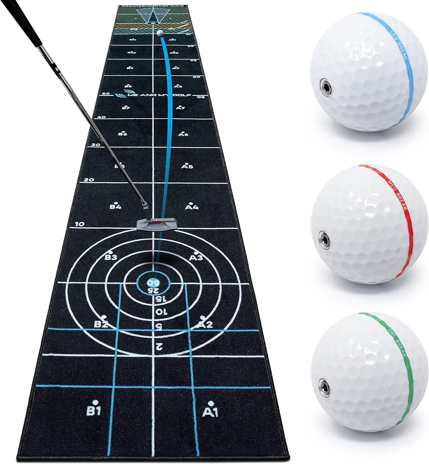 Tapis de putting 6 en 1 ME AND MY GOLF