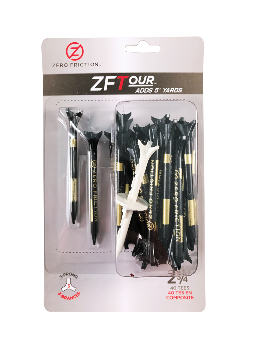 Tés Zero Friction Tour 3 broches 2 3/4