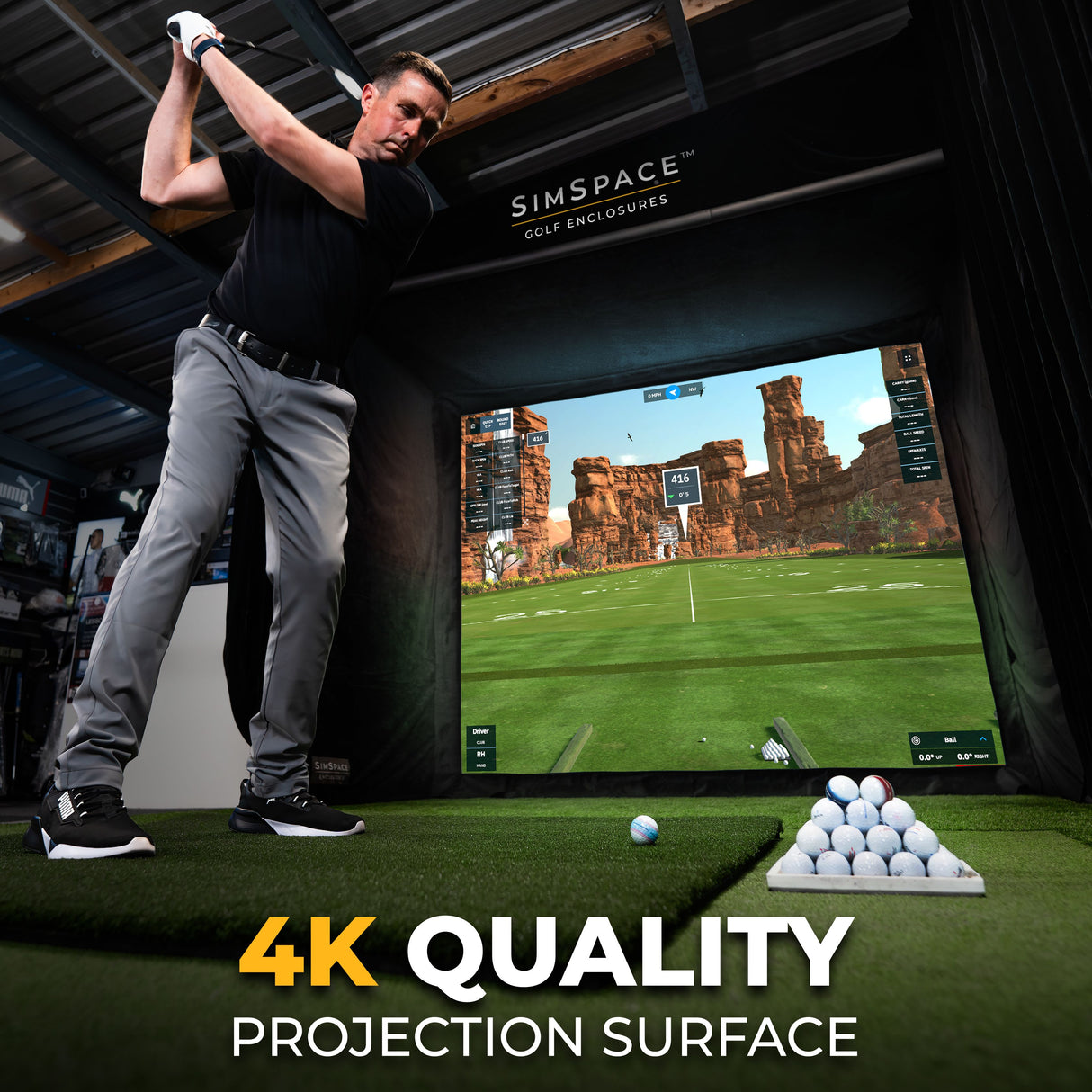 Cabine de simulateur de golf SimSpace