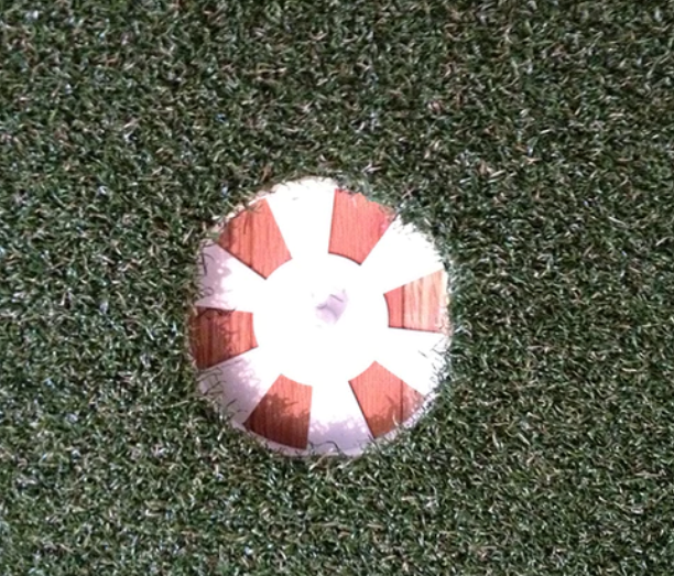 NET RETURN golf hole and flag