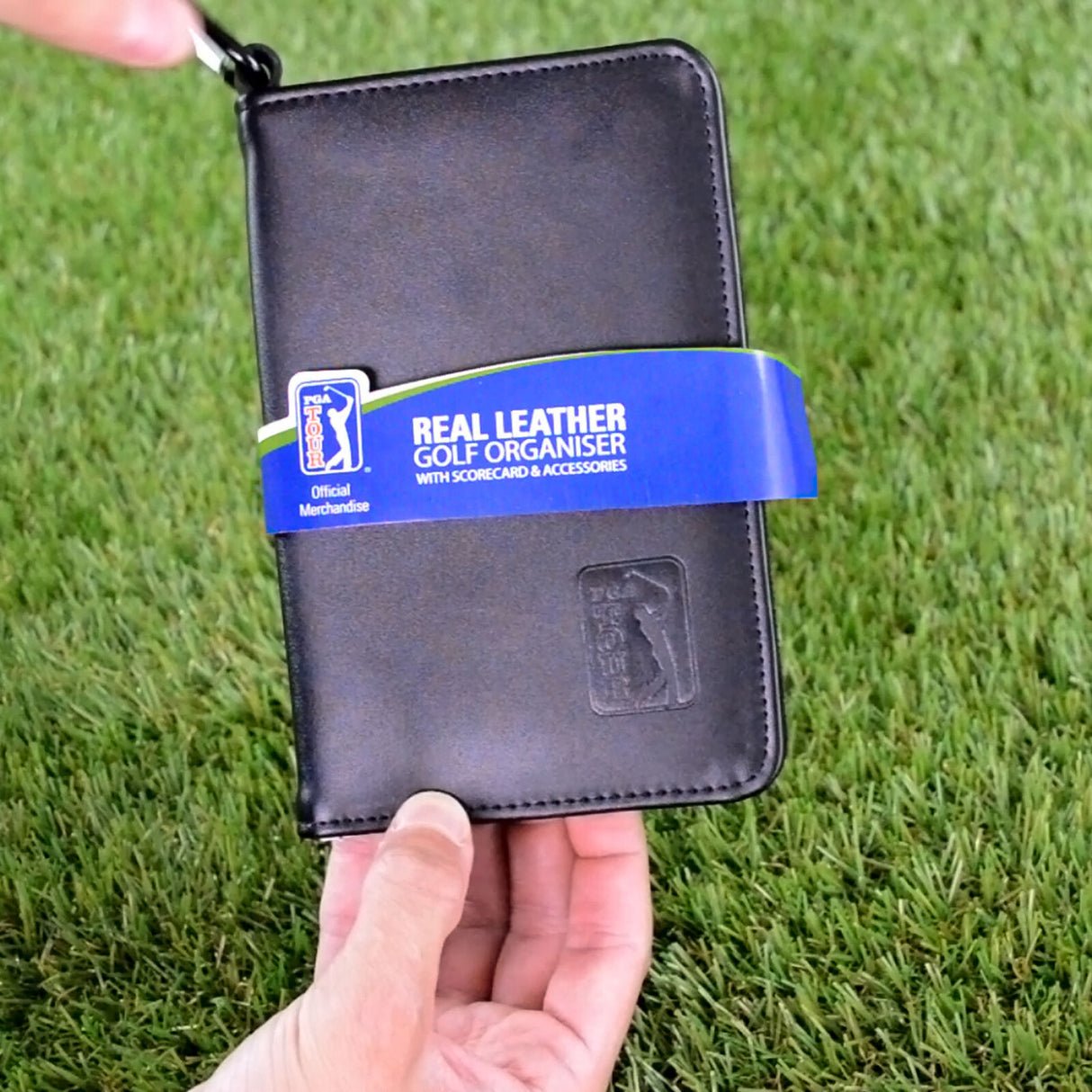 Porte-cartes de score en cuir véritable PGA TOUR