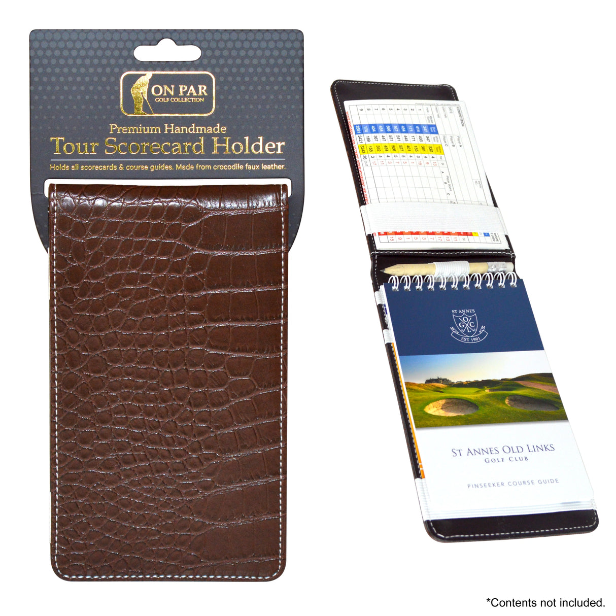 Porte-cartes de score SIMSPACE aspect cuir crocodile