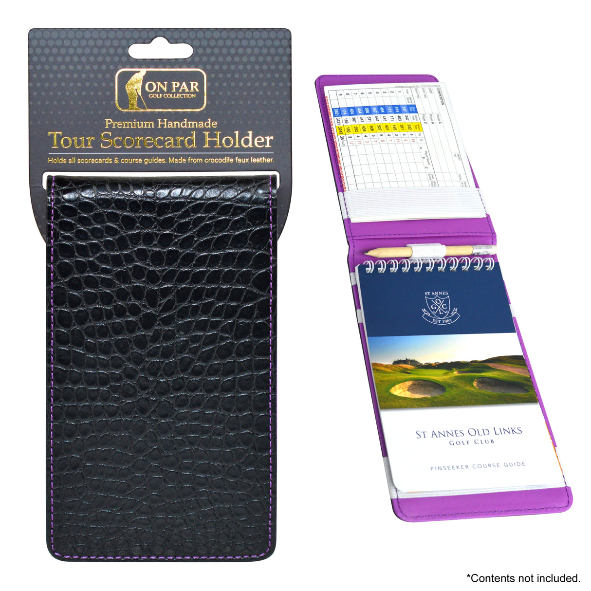 Porte-cartes de score SIMSPACE aspect cuir crocodile