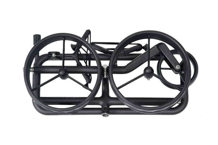 JuCad Golftrolley Carbon Shadow 3-rädrig - das stylische Leichtgewicht schwarz-matt