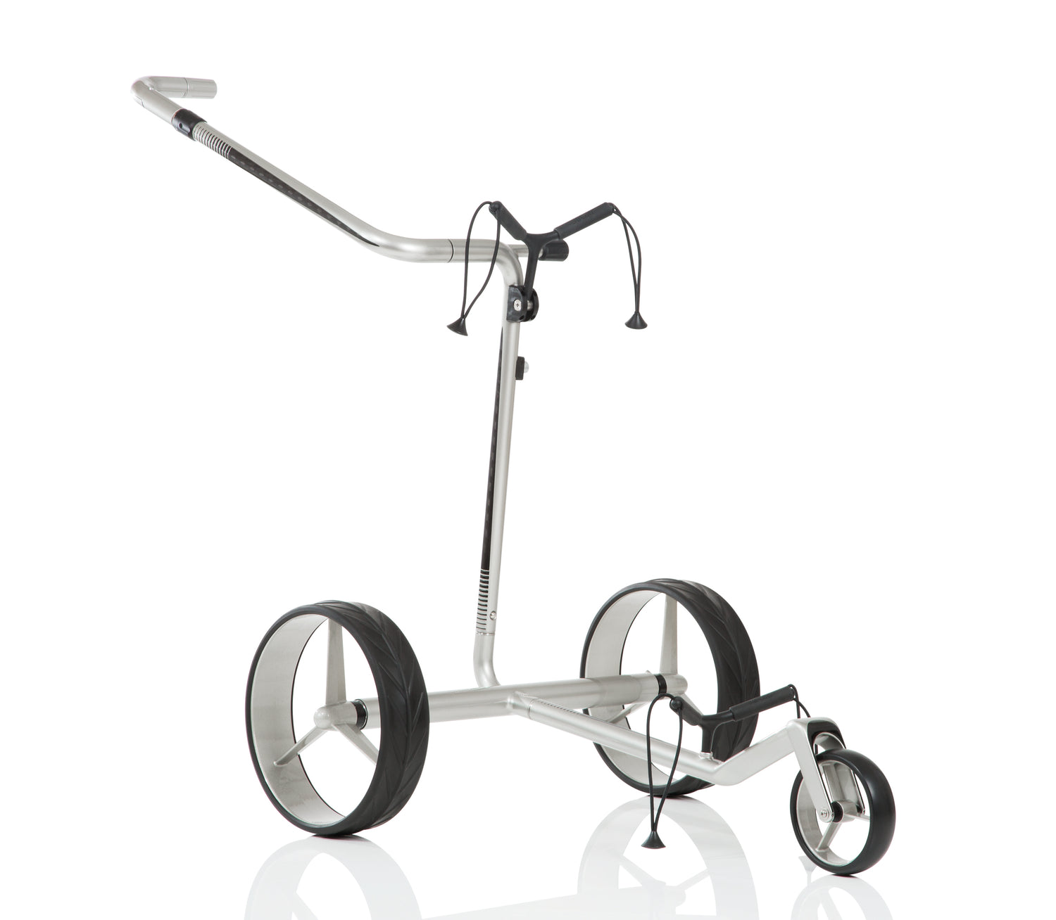 JuCad Elektro-Golftrolley CARBON TRAVEL 2.0 Silber-Schwarz
