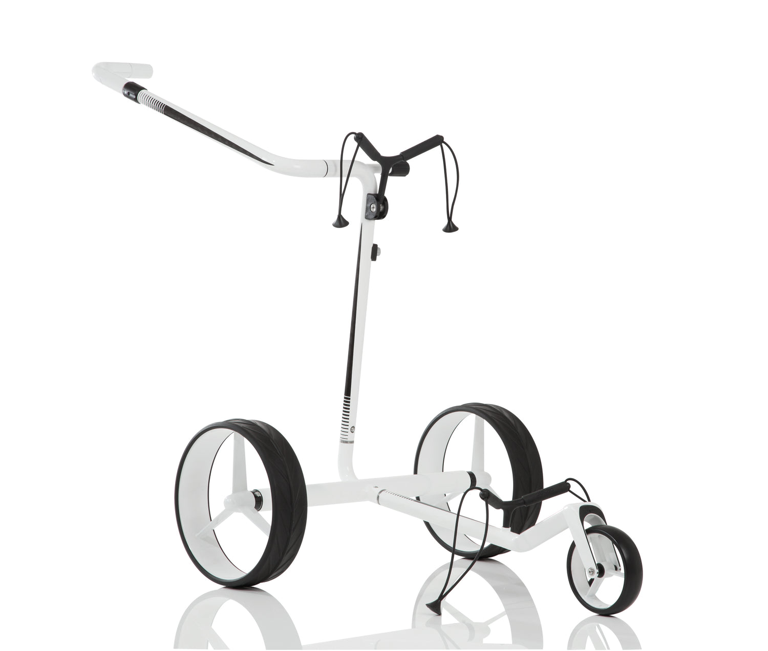 JuCad Elektro-Golftrolley CARBON TRAVEL 2.0 Weiß-Schwarz