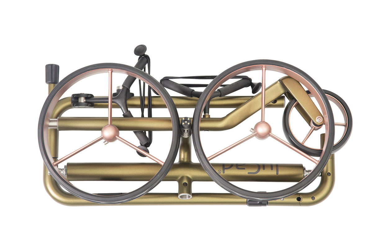 JuCad Electric Golf Trolley Carbon Travel Verde Rosé 2.0 - Avant-garde in an opulent natural look