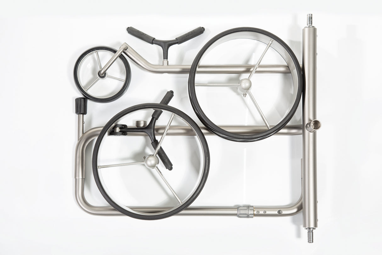 JuCad Golftrolley Junior Edelstahl 2-rädrig - für unsere jüngsten Golfer