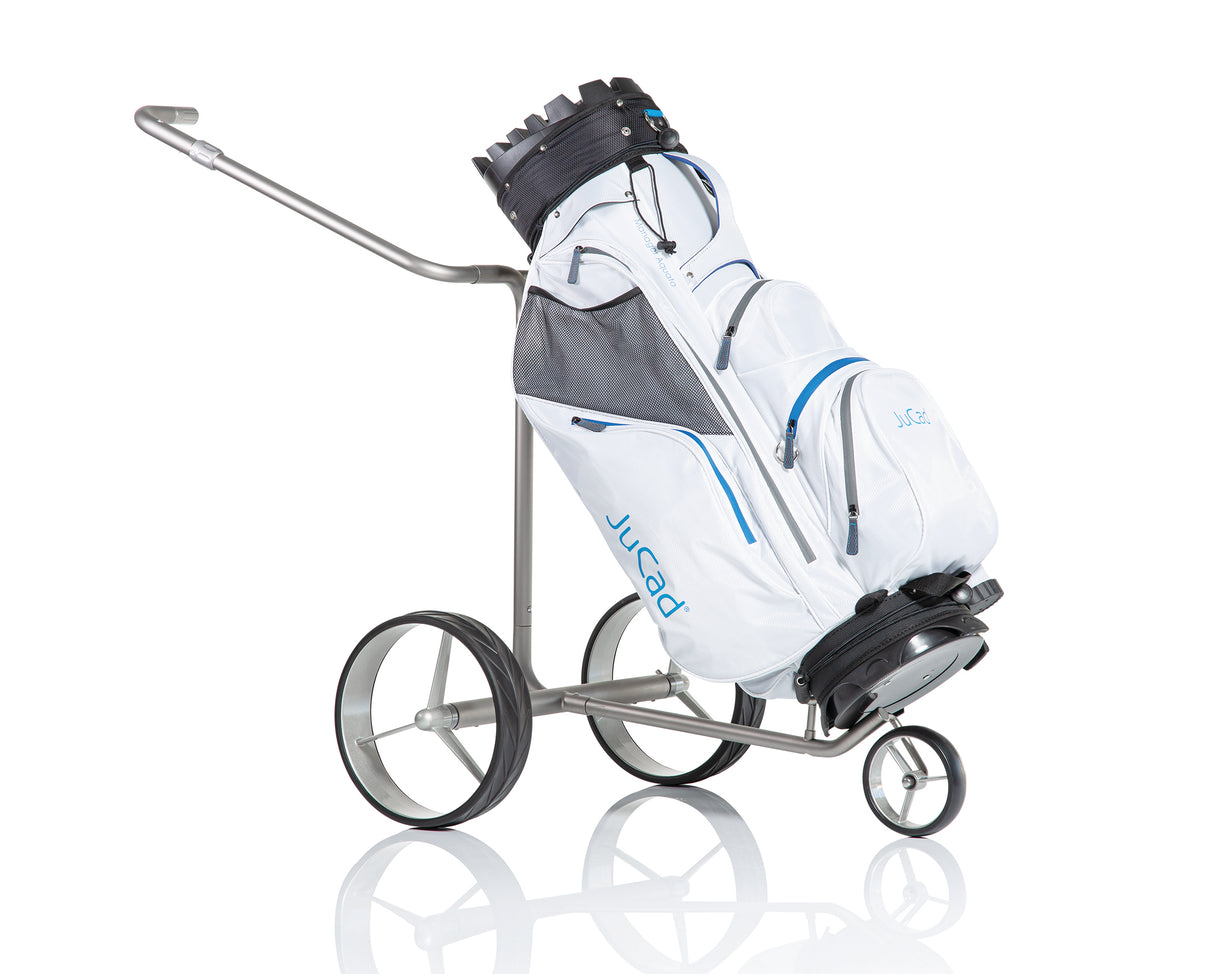 JuCad Elektro-Golftrolley drive SL Titan Travel 2.0 - unsere Nr. 1 - der meistverkaufte Elektrocaddy