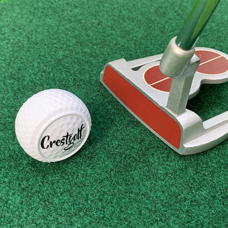 CRESTGOLF - flat golf balls for putting practice | set of 5
