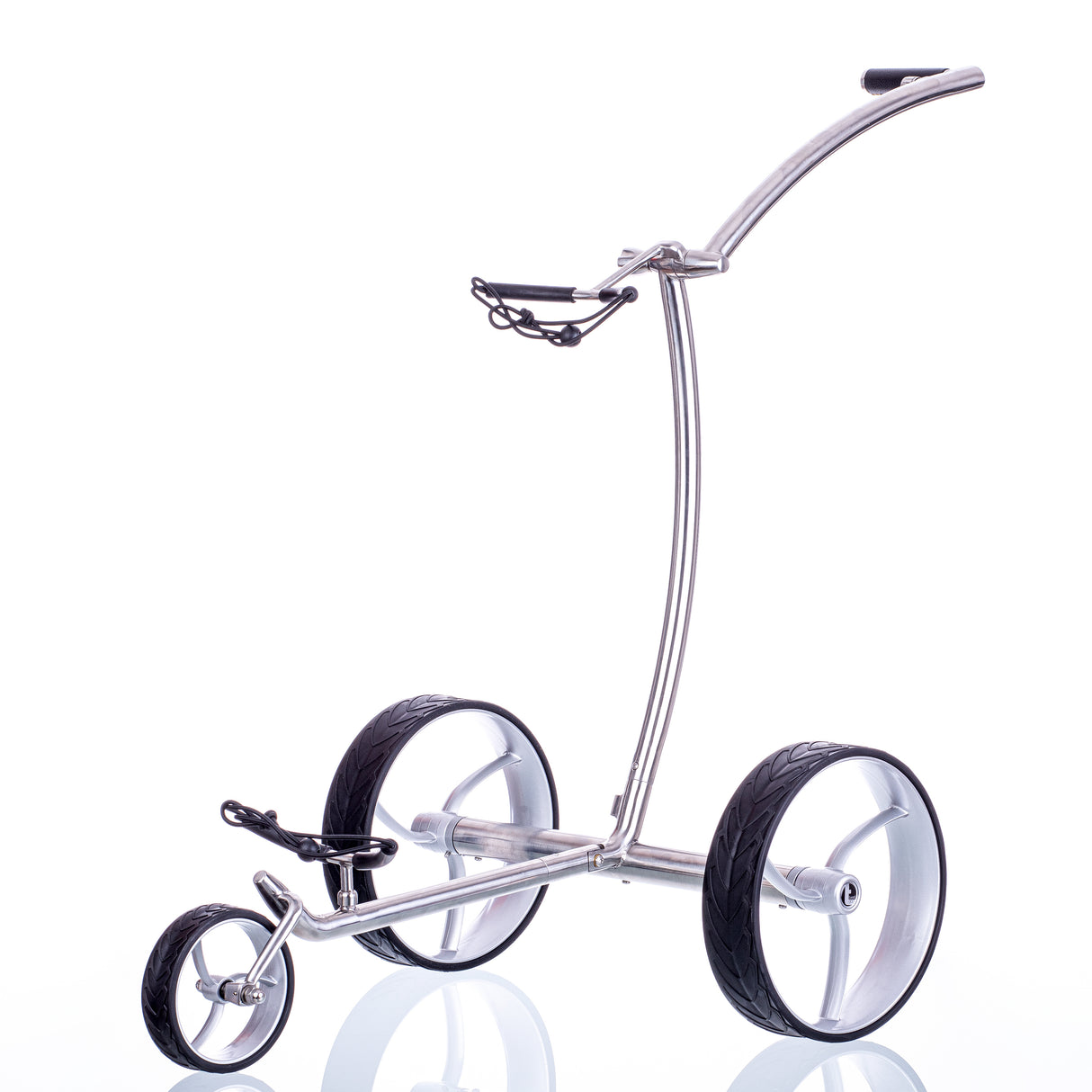Trendgolf Elektro-Trolley walker Modell 2025 Edelstahl, poliert