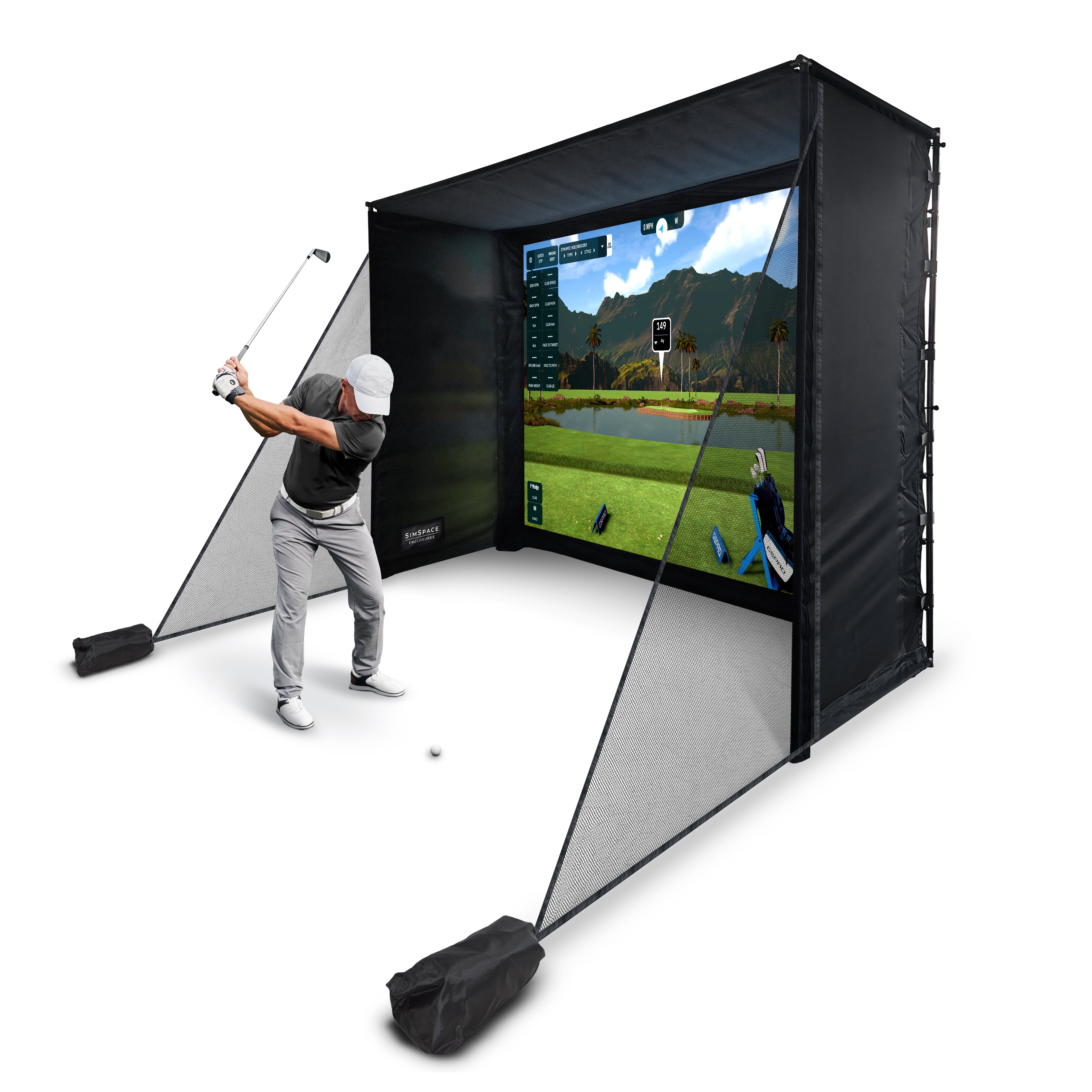 SimSpace Slim Golf Simulator Kabine – Arcadia Golf Shop
