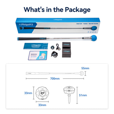 PHIGOLF 2 Smart Home Golf Simulator – Swing Stick Trainer & Analyser