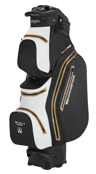 BENNINGTON QO 14 Waterproof golf bag Black White Gold