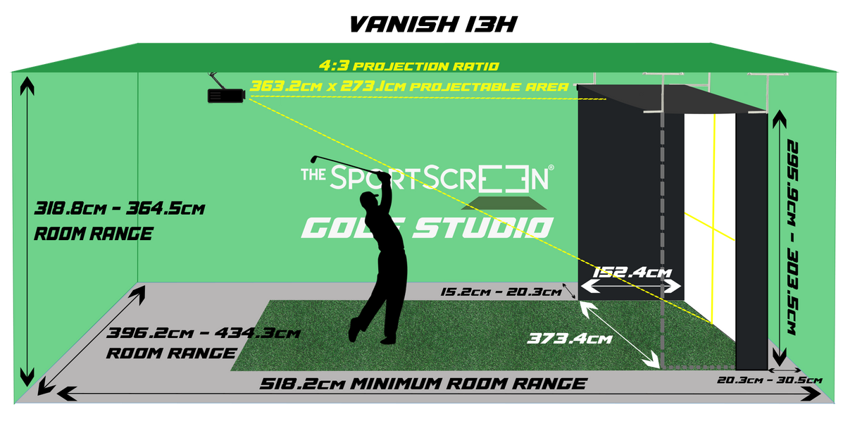 The SportScreen Vanish Series® | Einfahrbare Golfkabine