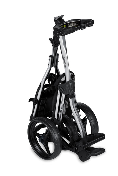Chariot de golf 3 roues BagBoy EXPRESS DLX – L'express PRATIQUE : se range avec sac à bord