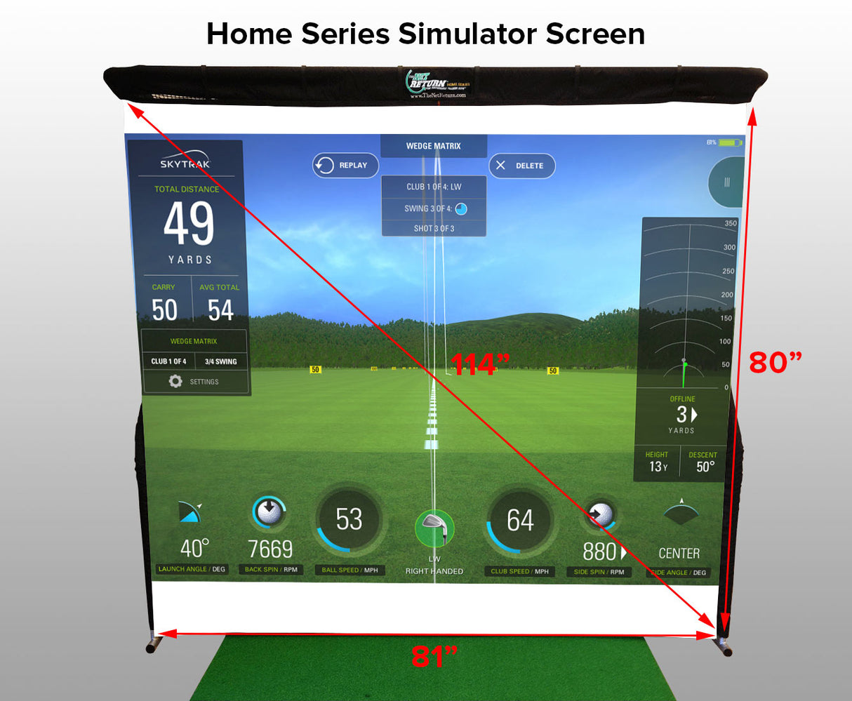 THE NET RETURN Flex Simulator Screen