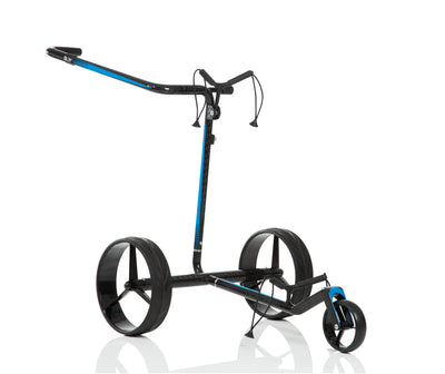 Chariot de golf électrique JuCad CARBON TRAVEL 2.0 noir-bleu