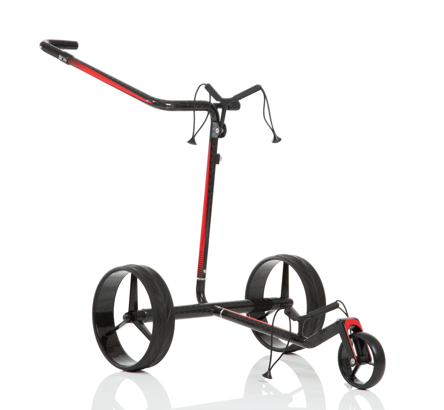 JuCad Elektro-Golftrolley CARBON TRAVEL 2.0 Schwarz-Rot