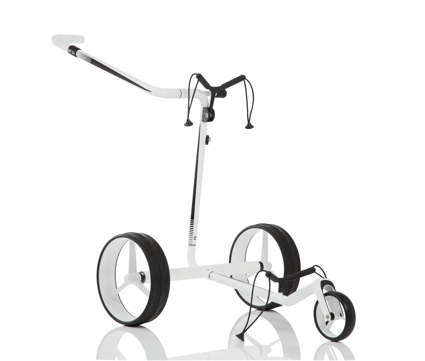 Chariot de golf électrique JuCad CARBON TRAVEL 2.0 blanc-noir