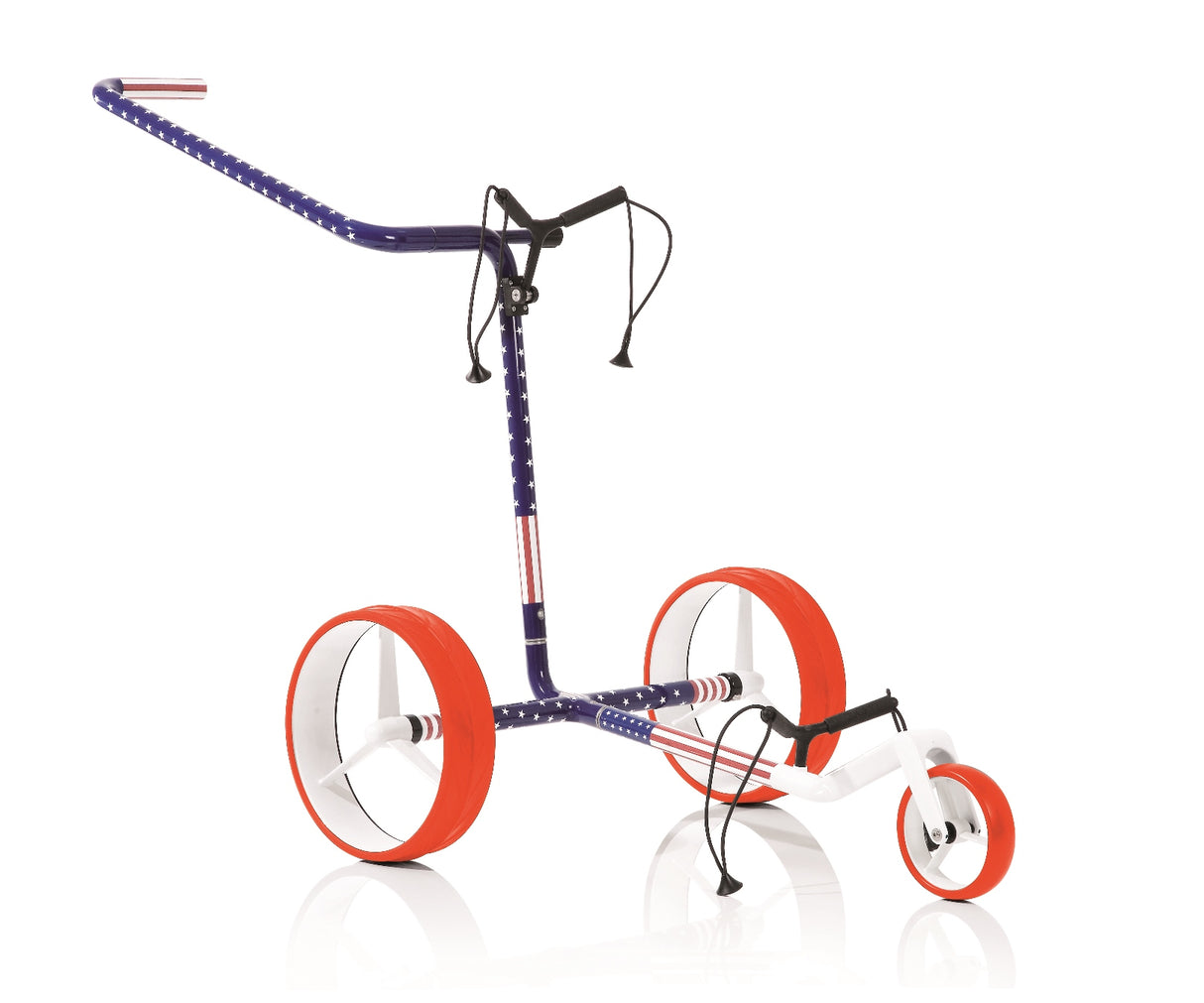 JuCad Golftrolley Carbon USA - le caddie élégant au design Stars &amp; Stripes
