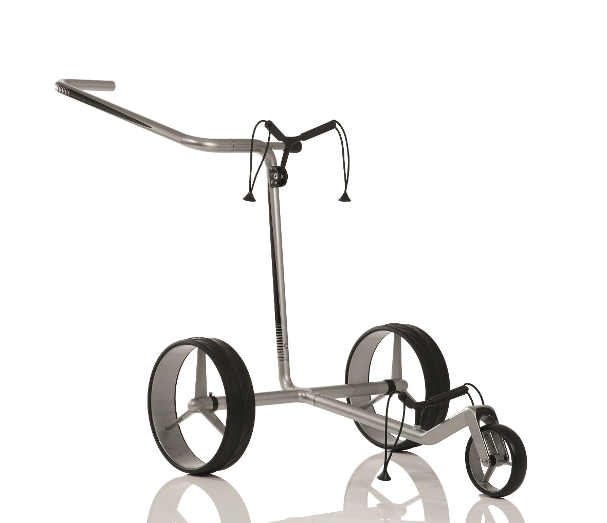 JuCad Golftrolley Carbon silber-schwarz 3-rädrig - das moderne Leichtgewicht