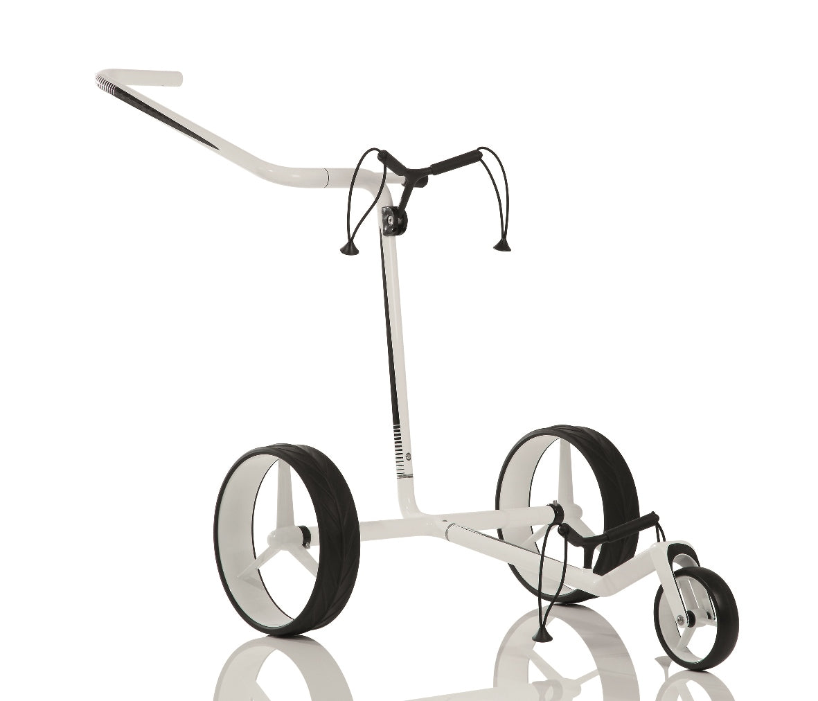 JuCad Golftrolley Carbon weiß-schwarz 3-rädrig - das moderne Leichtgewicht