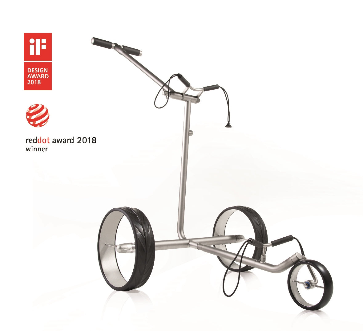 JuCad electric golf trolley Ghost Titan 2.0 - the foldable Titan with comfort grip