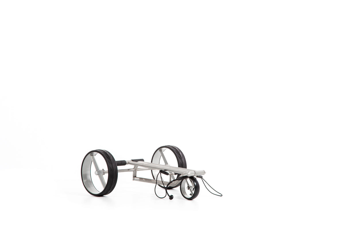 Chariot de golf JuCad Ghost Titan - chariot à pousser pliable avec poignée confortable