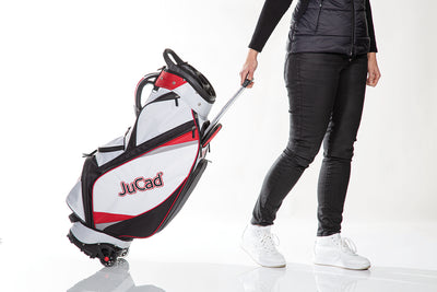 JuCad golf bag to roll - cart &amp; pull bag with wheels and organizer