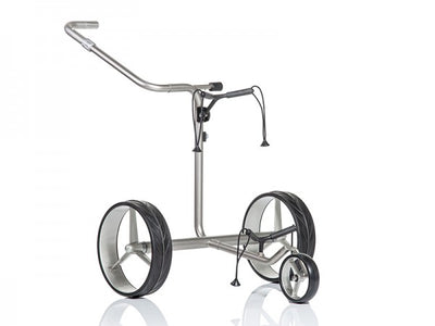 JuCad electric golf trolley Junior drive stainless steel - for our youngest golfers