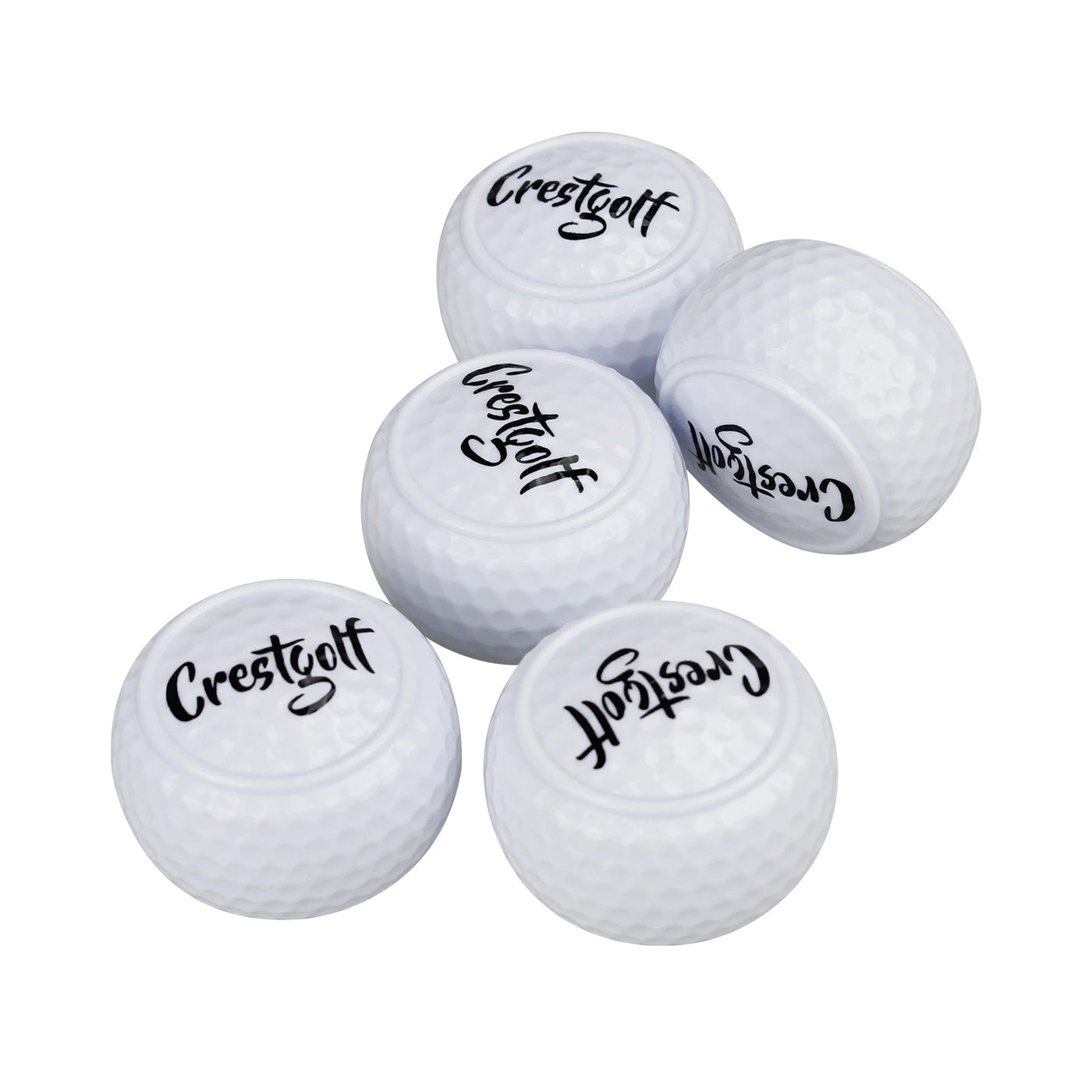 CRESTGOLF - flat golf balls for putting practice | set of 5