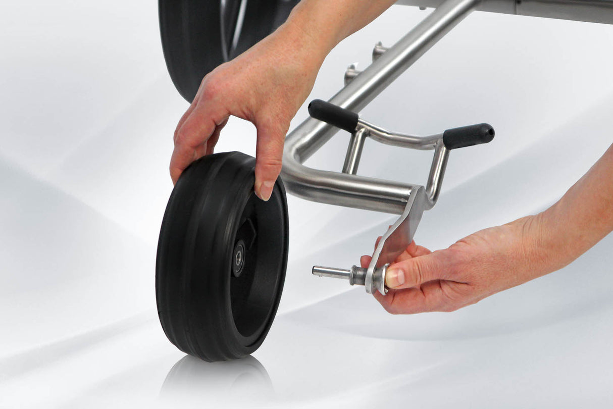 Chariot de golf électrique PG-Powergolf Steel Cad Zorro plat