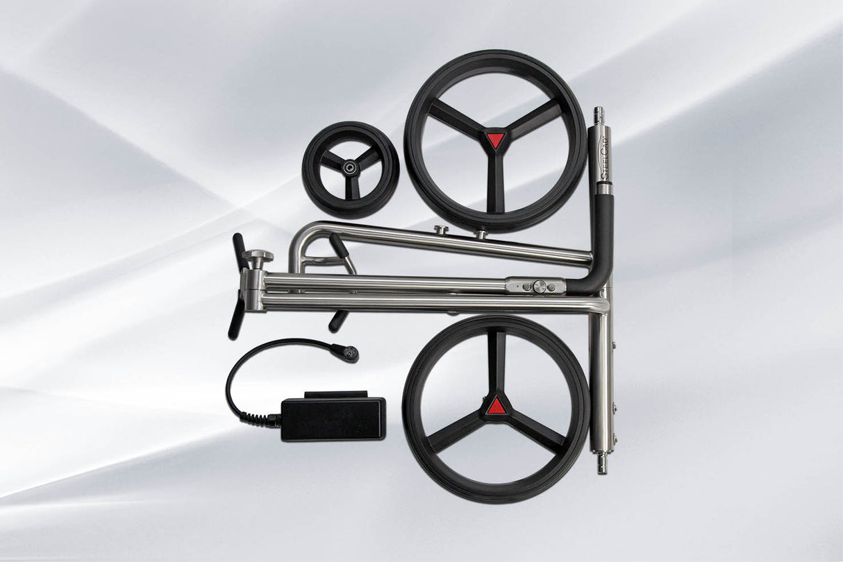 PG-Powergolf Elektro-Golftrolley Steel Cad Zorro flat