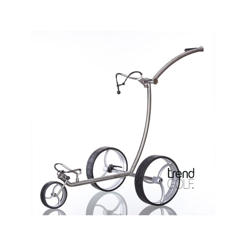 Trendgolf stainless steel 3-wheel trolley, cushy polished, stylish