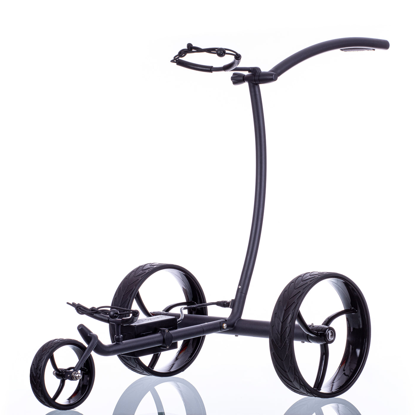 Chariot de marche électrique Trendgolf modèle 2023 en acier inoxydable, noir