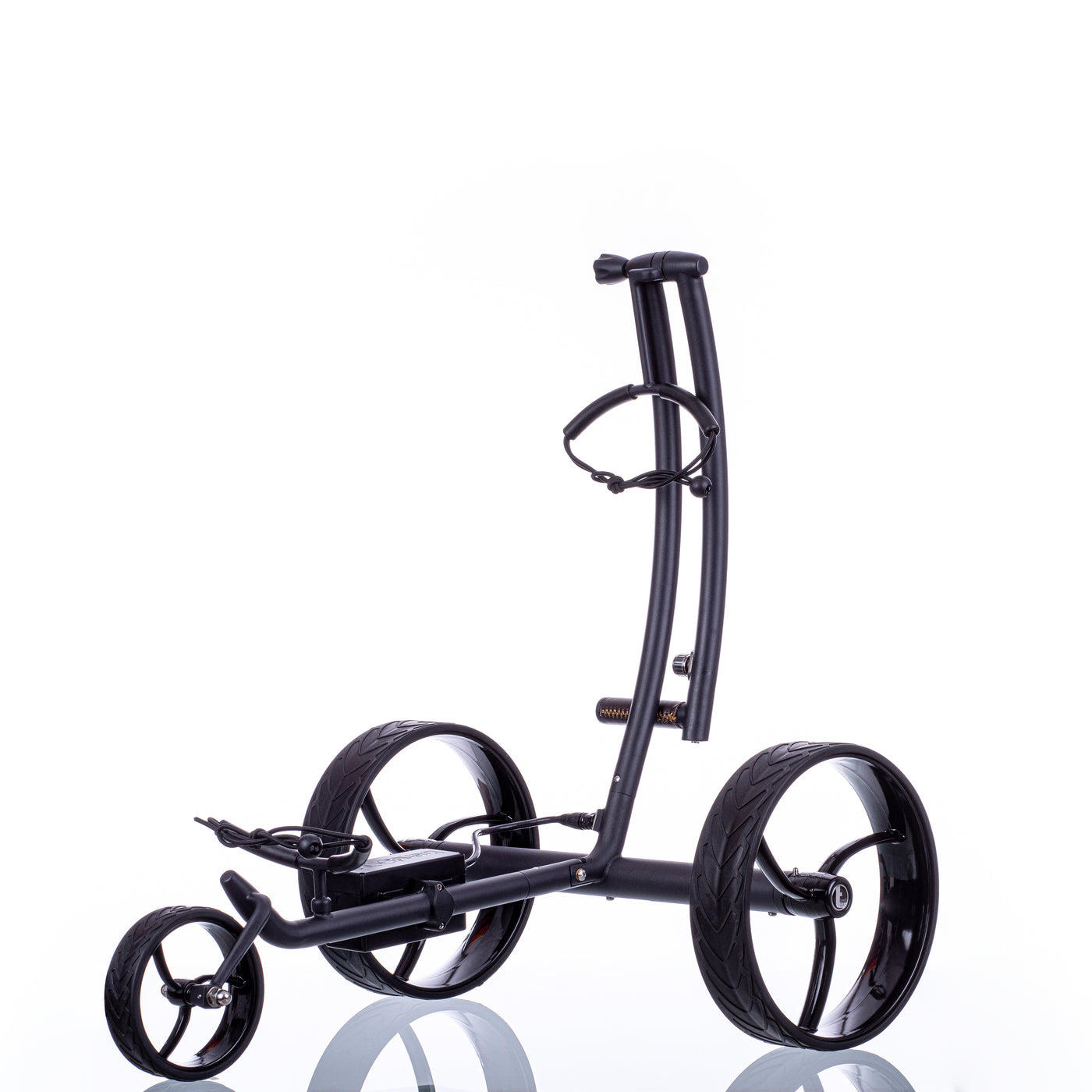 Chariot de marche électrique Trendgolf modèle 2023 en acier inoxydable, noir