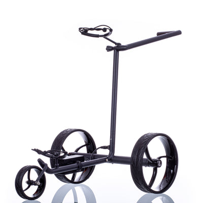 Chariot de marche électrique Trendgolf modèle S 2023 en acier inoxydable, noir